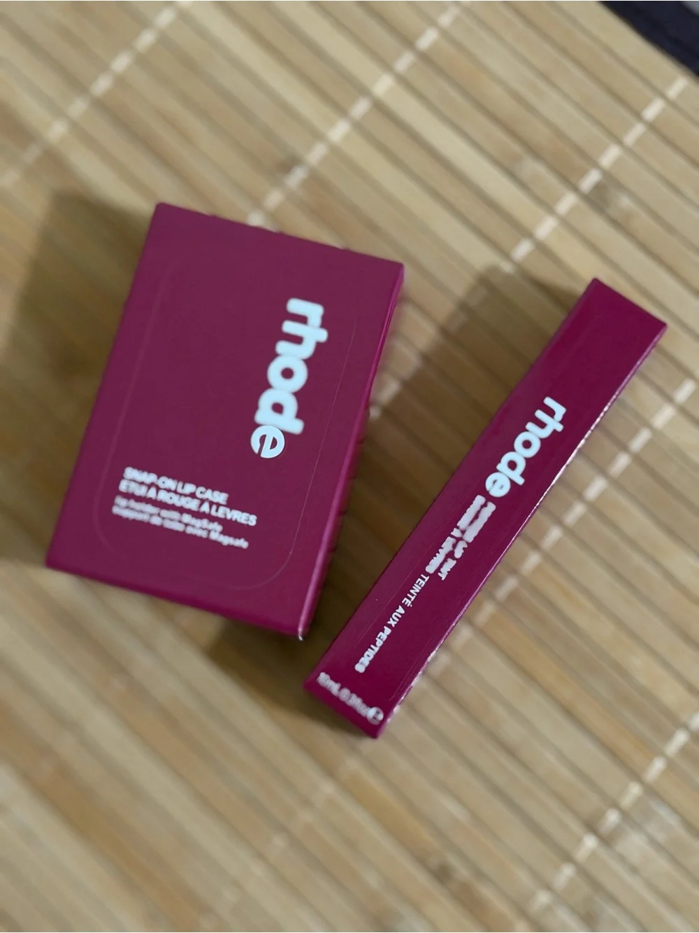 Rhode lip tint and snap-on lip case set in raspberry jelly